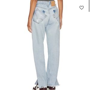 Vintage Levi’s Allyssa Tilted Split Customs in Light size 27